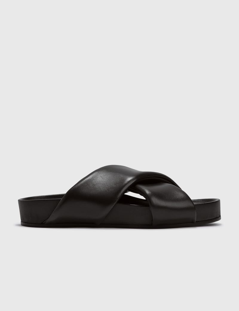JIL SANDER (ジルサンダー) プラットフォームサンダル ブラック サイズ:36