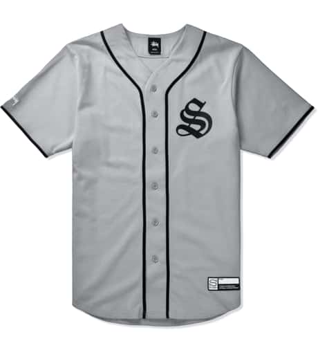Stüssy - Grey S Baseball Jersey Shirt | HBX