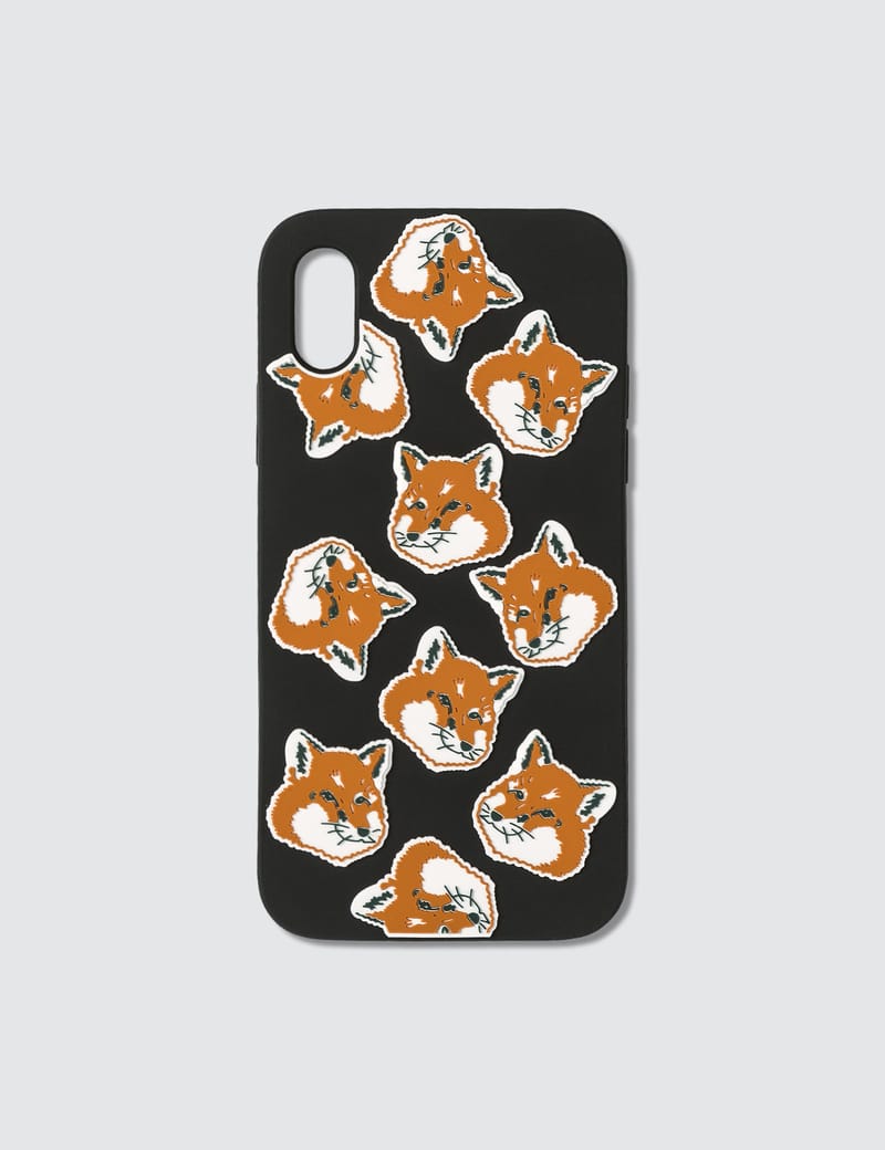 Maison Kitsuné - All-Over Fox Head iPhone X/XS Case | HBX