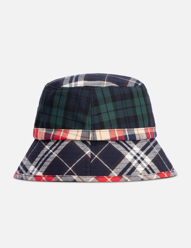 Malbon Golf Clot Bucket Hat - Patchwork plaid bucket with