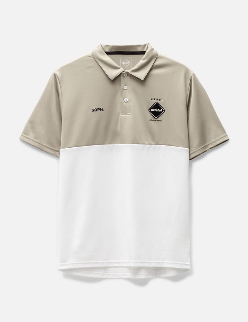 F.c. Real Bristol Short Sleeve Team Polo In Beige | ModeSens