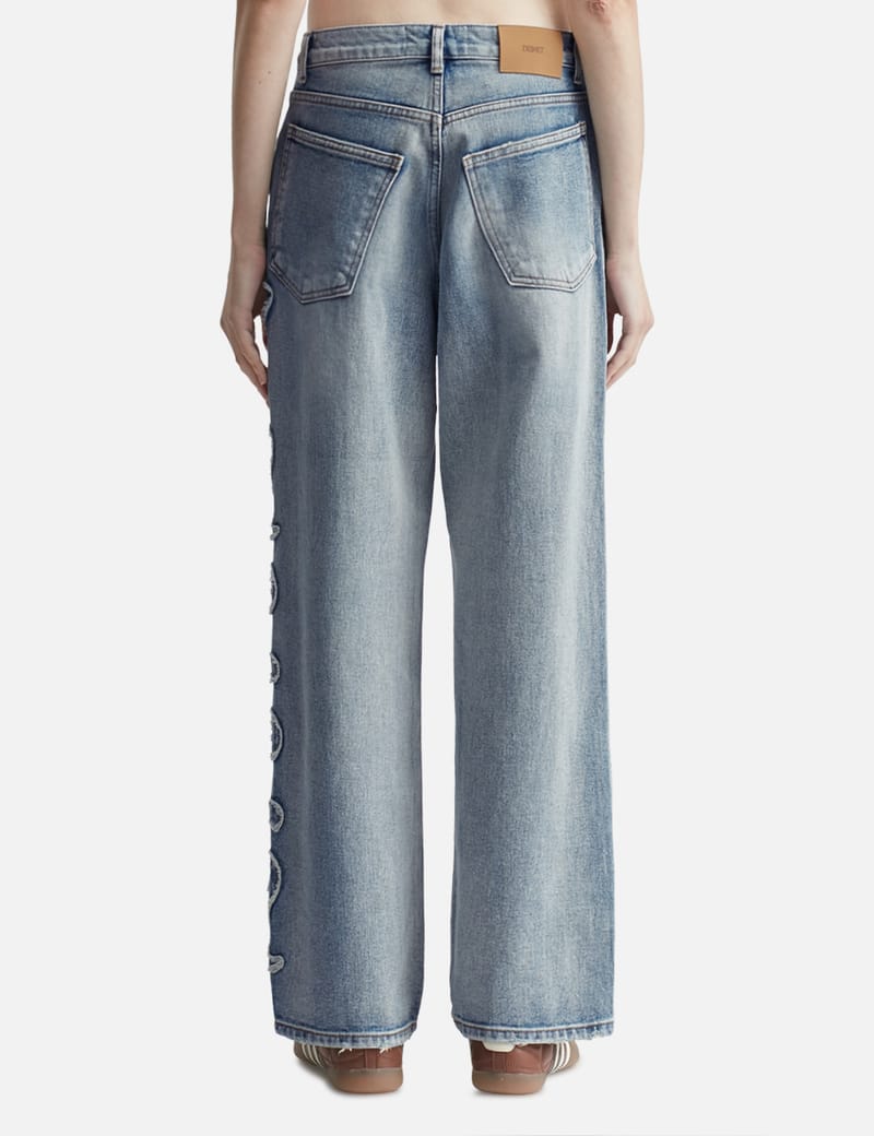 DEINET YEONJUN GGUM X DEINET Denim Jeans - Light straight-leg