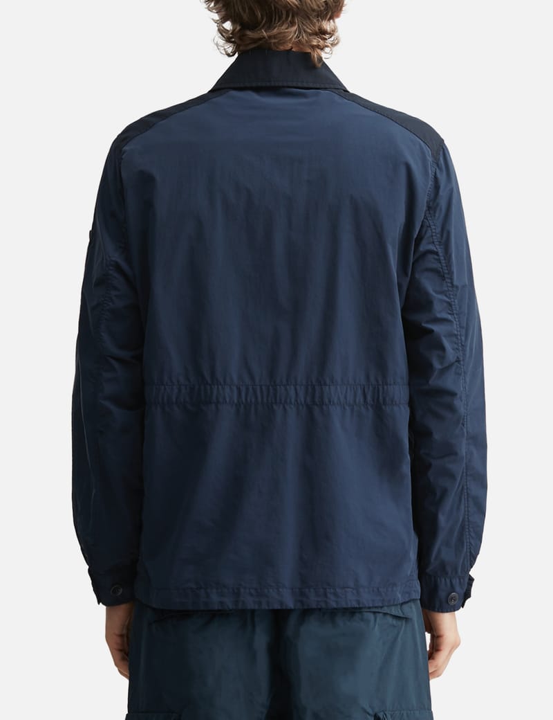 C.P. Company Flatt Nylon Mixed Button Lens Jacket - garment-dyed