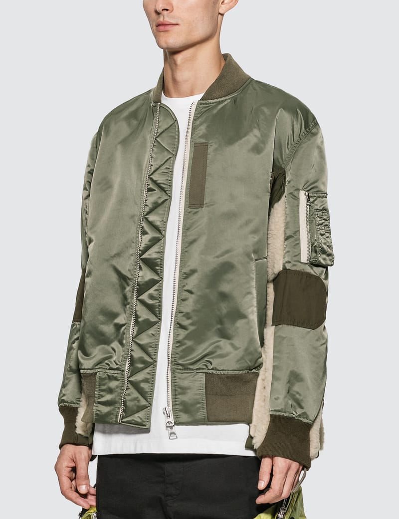 Sacai - Nylon Twill Shearing Blouson Jacket | HBX - Globally
