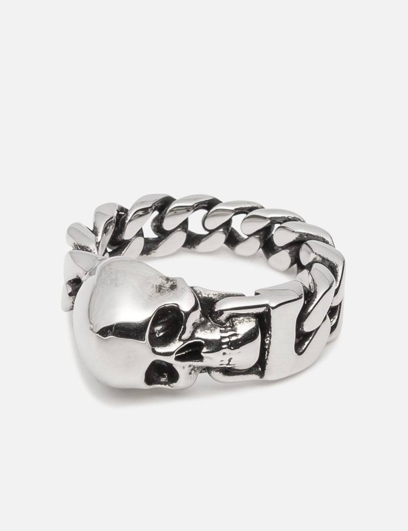 Alexander McQueen - Skull Chain Ring | HBX - Globally Curated 