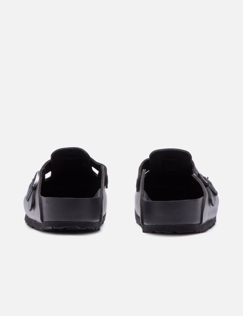 Birkenstock Boston Exquisite - Black clog with aniline leather and