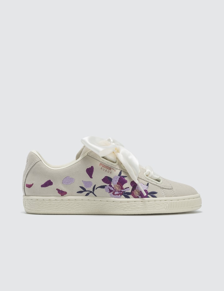 puma suede heart flowery
