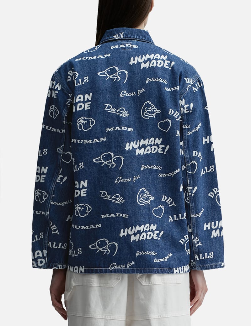 Human Made - Printed Denim Coverall Jacket | HBX - HYPEBEAST 為您