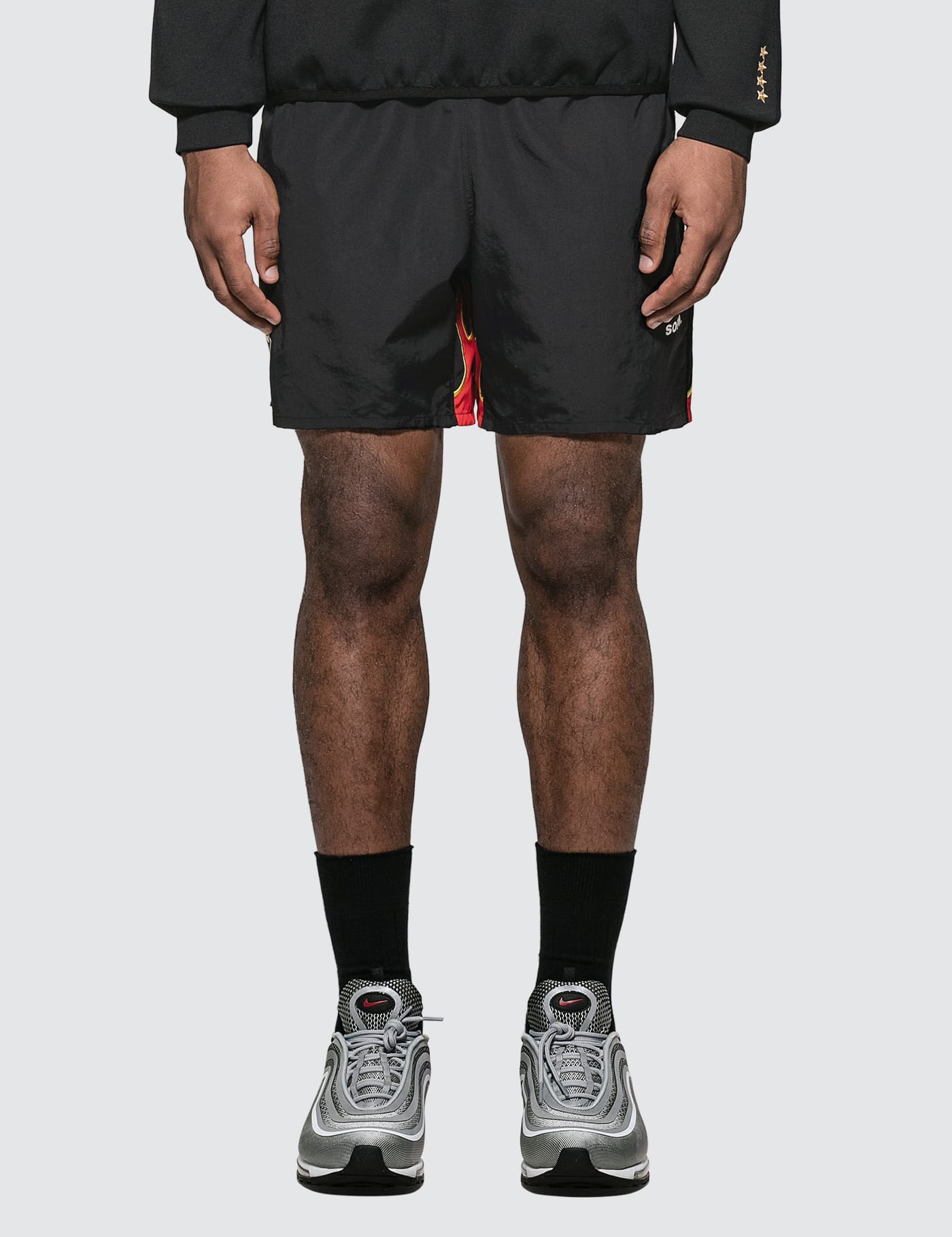 F.C. Real Bristol - Fire Flame Shorts | HBX - Globally Curated