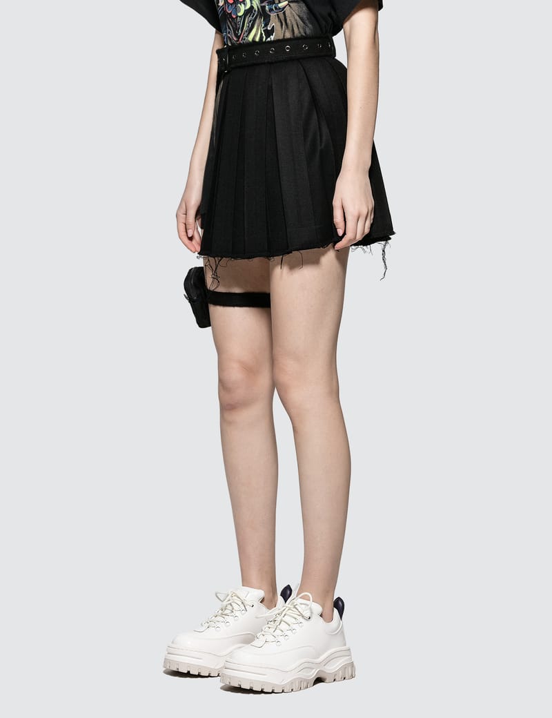 Hyein Seo - Wool Skirt With Garter Belt | HBX - Globally Curated