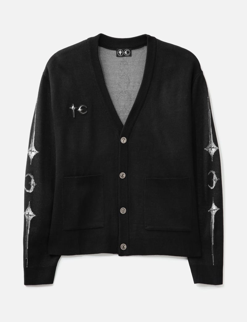 THUG CLUBブラック クロップドカーディガン THUG CLUBブラック クロップドカーディガン S