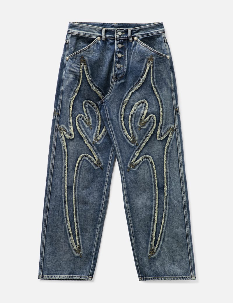 THUG CLUB - Denim Tribal Pants | HBX - Globally Curated Fashion