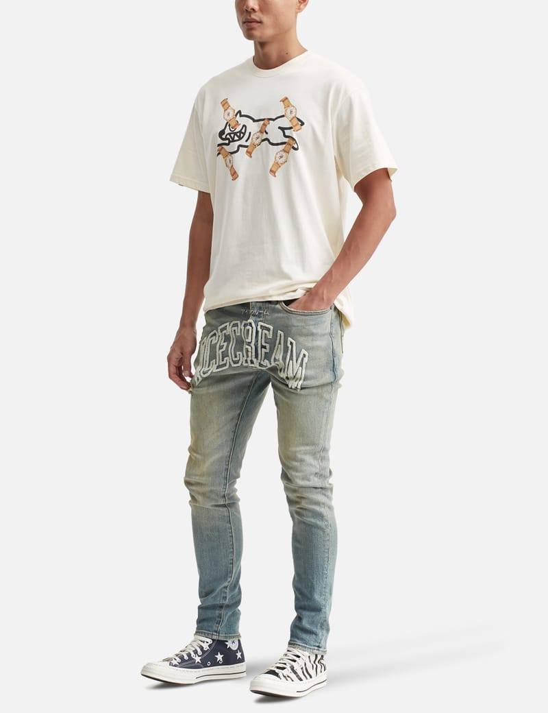 Amazon.com: ICECREAM Men's All Caps Embroidered Jeans