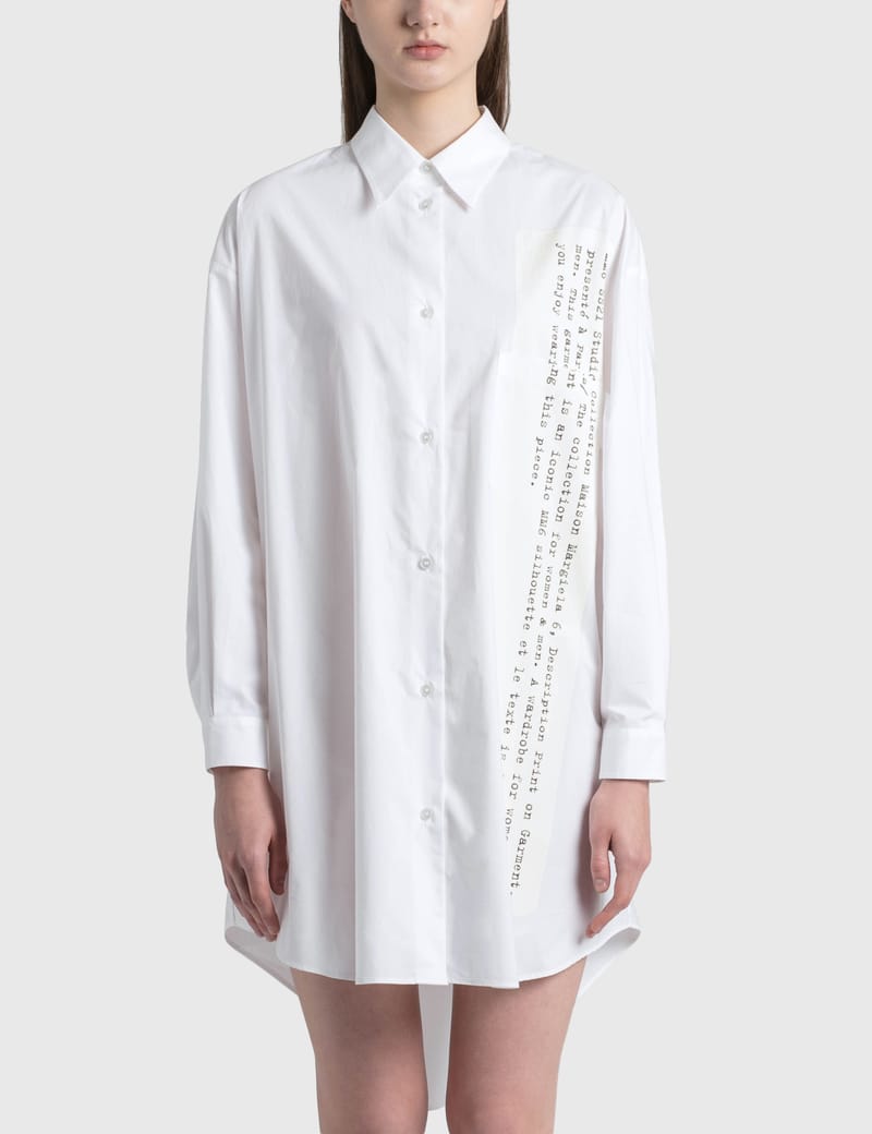 MM6 Maison Margiela - Poplin Cotton Oversized Shirt | HBX MM6 Maison Margiela - Poplin Cotton Oversized Shirt | HBX