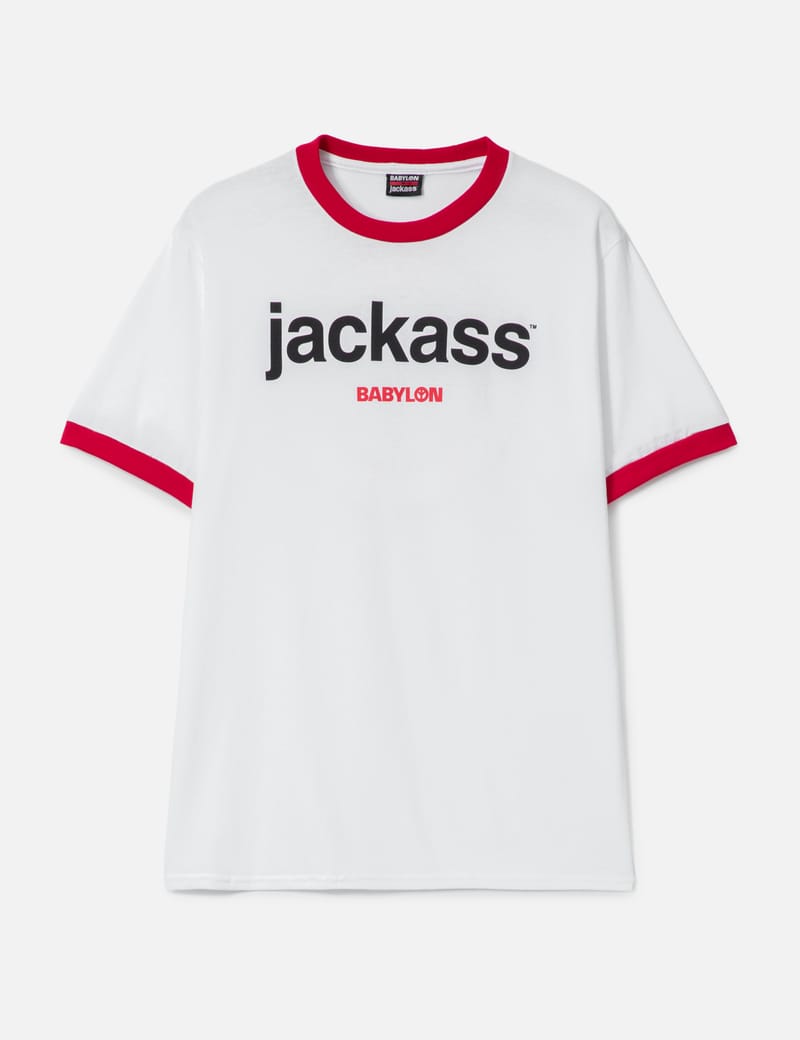 Babylon Jackass x Babylon Ringer Tee - 胸と背面のJackass