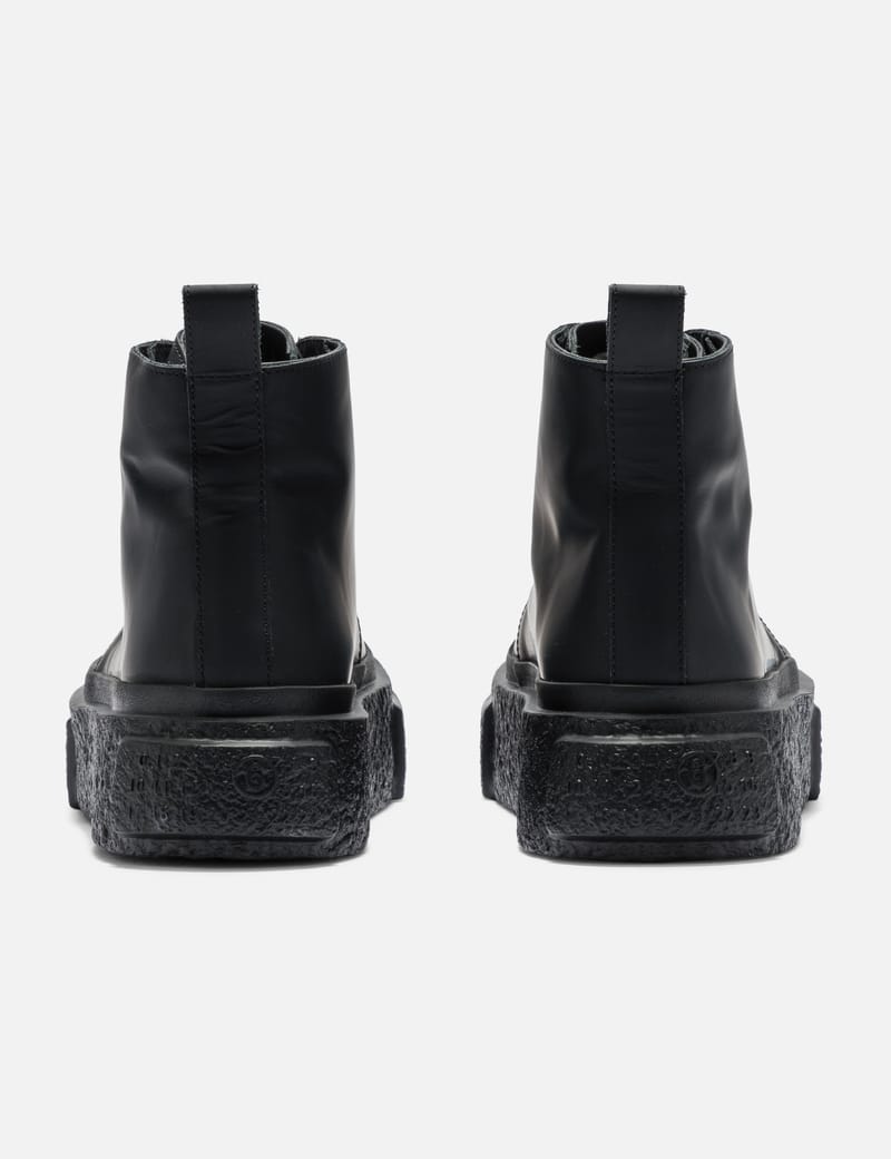 MM6 Maison Margiela - Lace-up Leather Sneakers | HBX