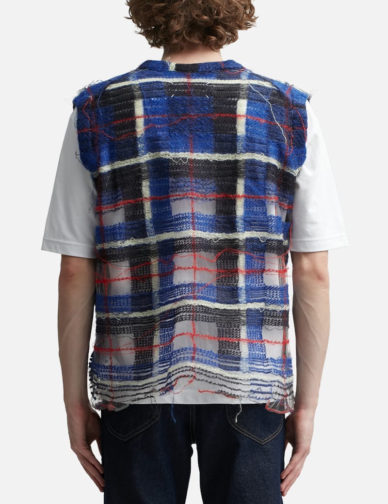 Maison Margiela - Check Sheer Vest | HBX - Globally Curated