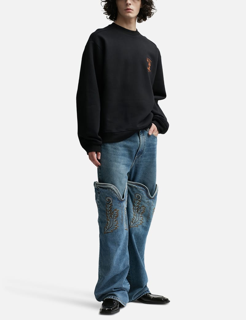 Y/PROJECT - Evergreen Maxi Cowboy Cuff Jeans | HBX - Globally