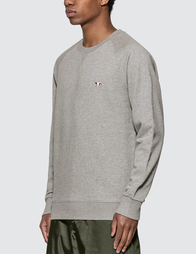 Maison Kitsuné - Tricolor Fox Patch Sweatshirt | HBX - Globally