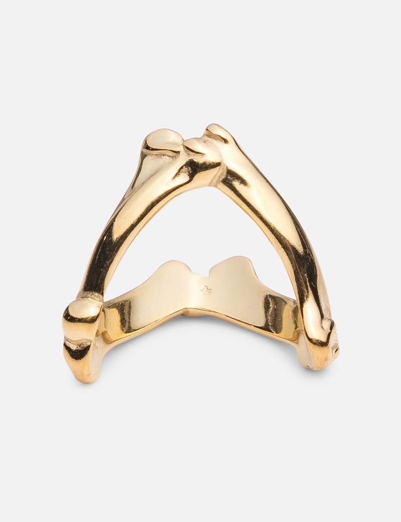 Takahiromiyashita Thesoloist - bone shaped victory ring. | HBX