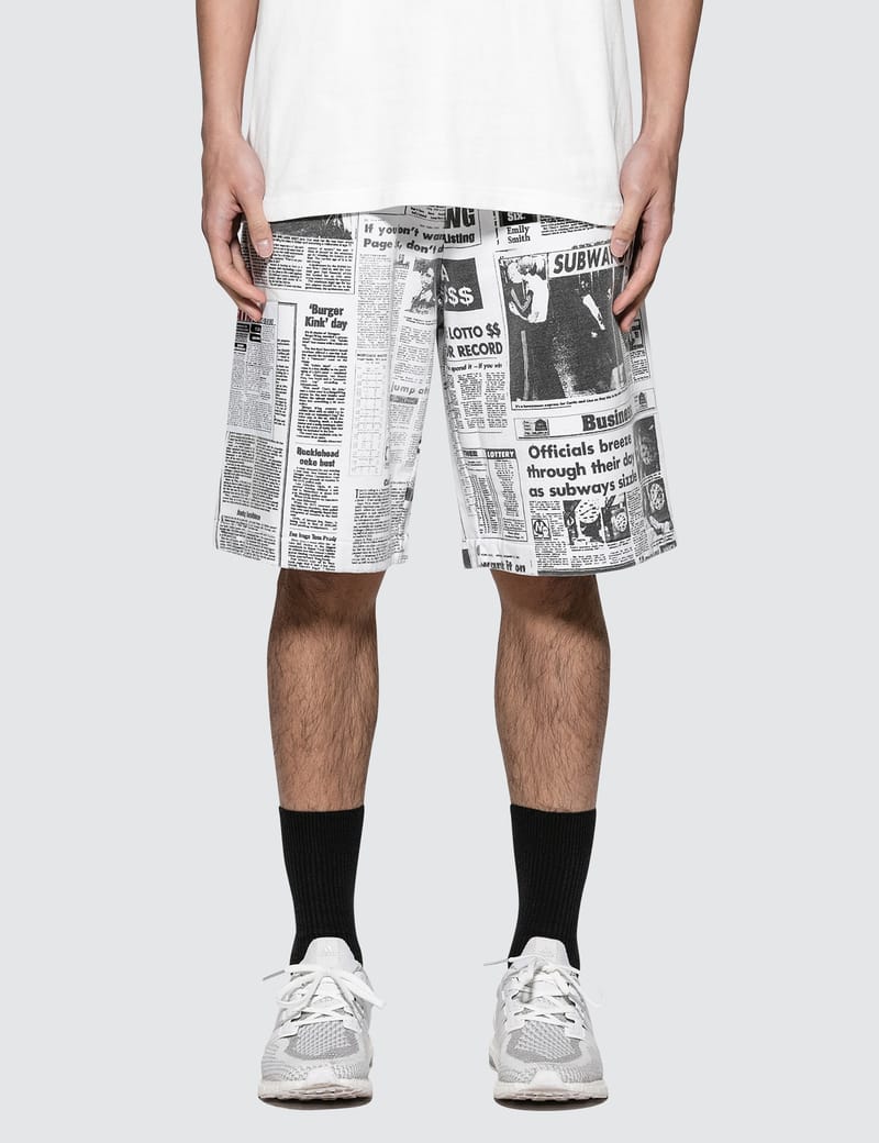 Alexander Wang - Newsprint Sweatshorts | HBX - ハイプビースト