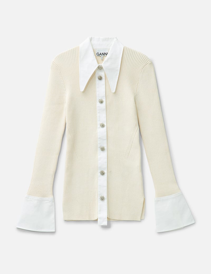 Ganni - ストレッチ ストライプ ストリング トップ | HBX