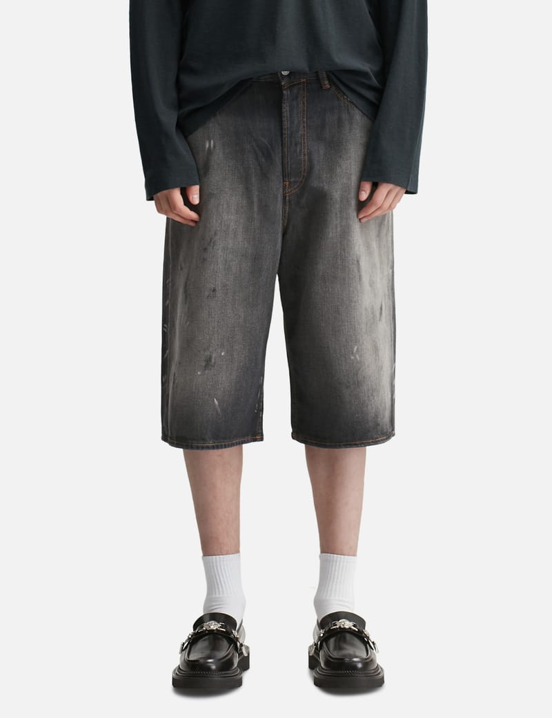 Acne Studios Denim Shorts Loose Fit - Relaxed black denim jorts