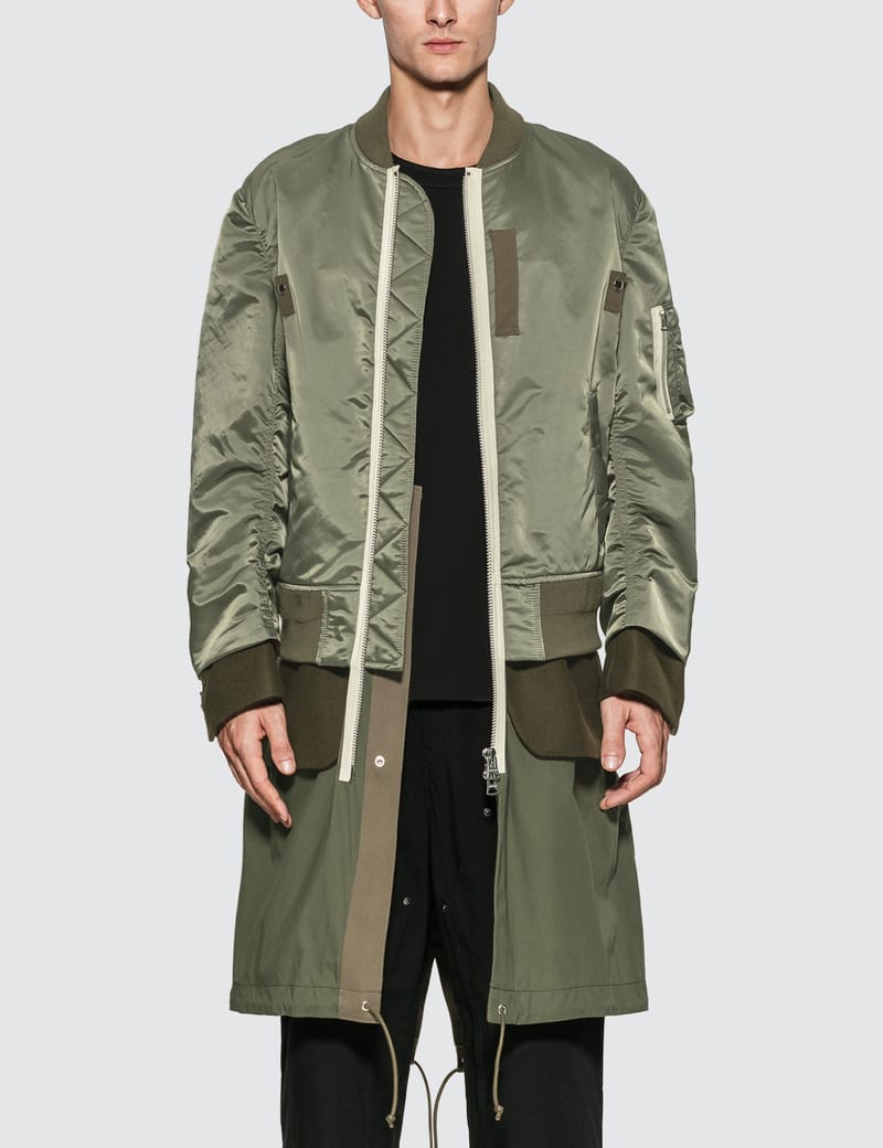 sacai 20aw Nyron Twill Coat-