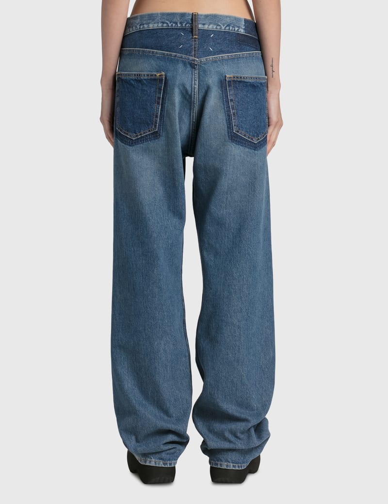 Maison Margiela - Denim Slip Technique' Oversized Jeans | HBX