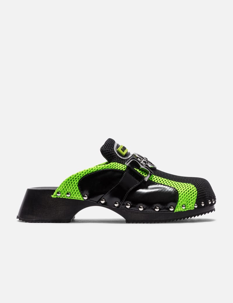 ANCUTA SARCA - BEETLE BLACK AND GREEN CLOGS | HBX - Globally