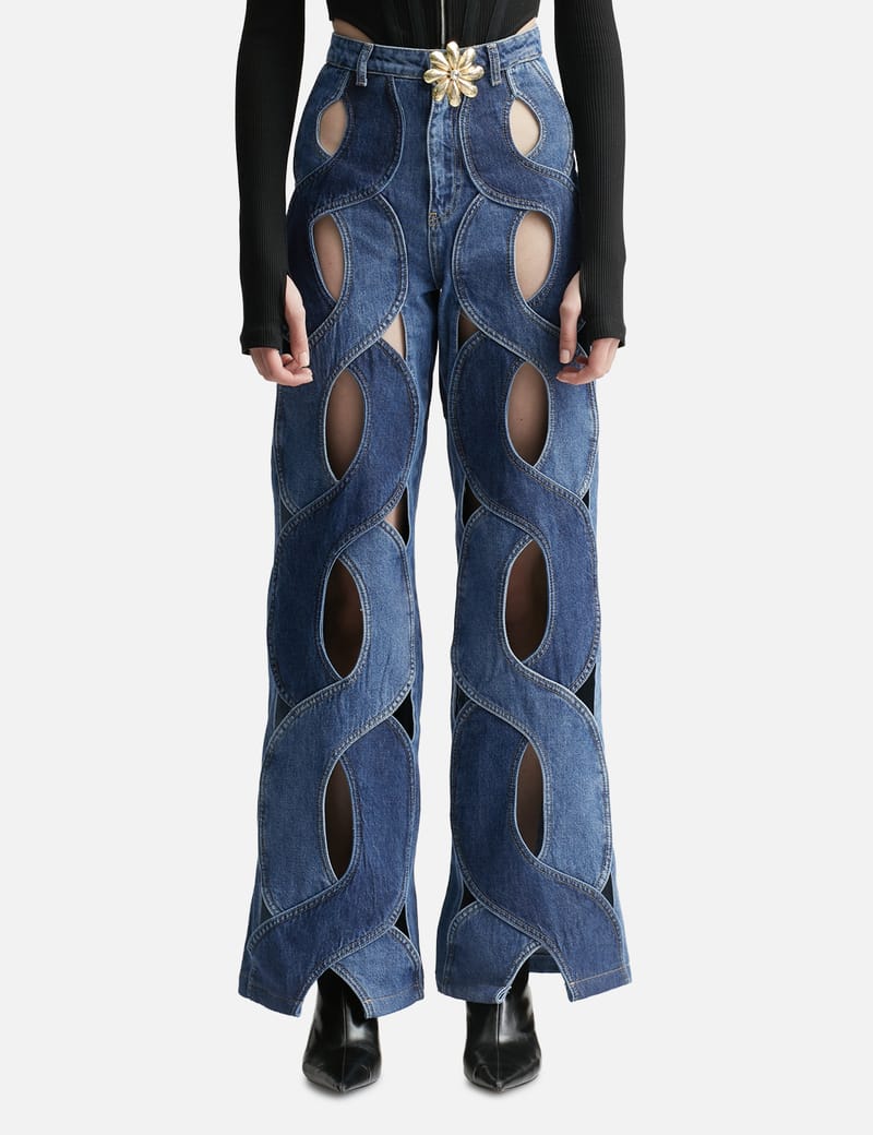 Area - ROPE CUTOUT WIDE LEG JEAN | HBX - Globally Curated Fashion