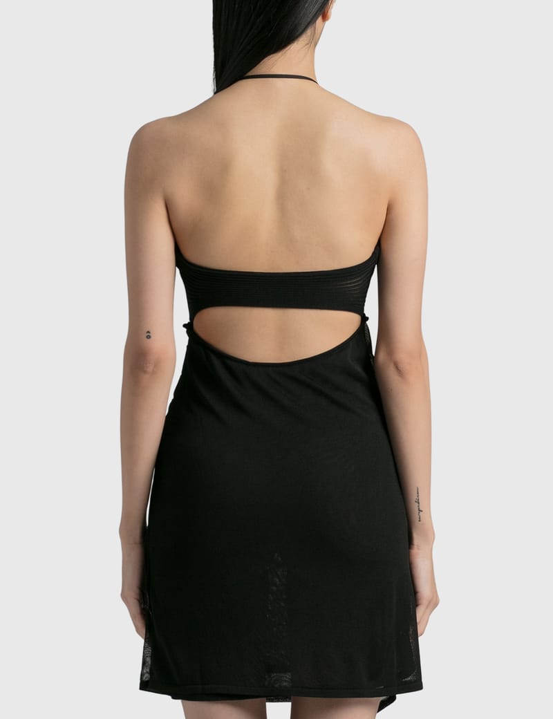 Nensi Dojaka - Ribbed Knit Cut-Out Mini Dress | HBX