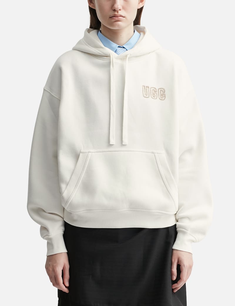 トップス UGG Logo Hoodie UGG UGG Logo Hoodie - Cozy chenille-logo hoodie in Nimbus