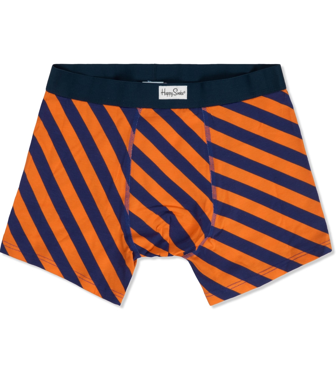Happy Socks - Orange/Navy Polka Stripe Boxer Briefs | HBX - Globally ...