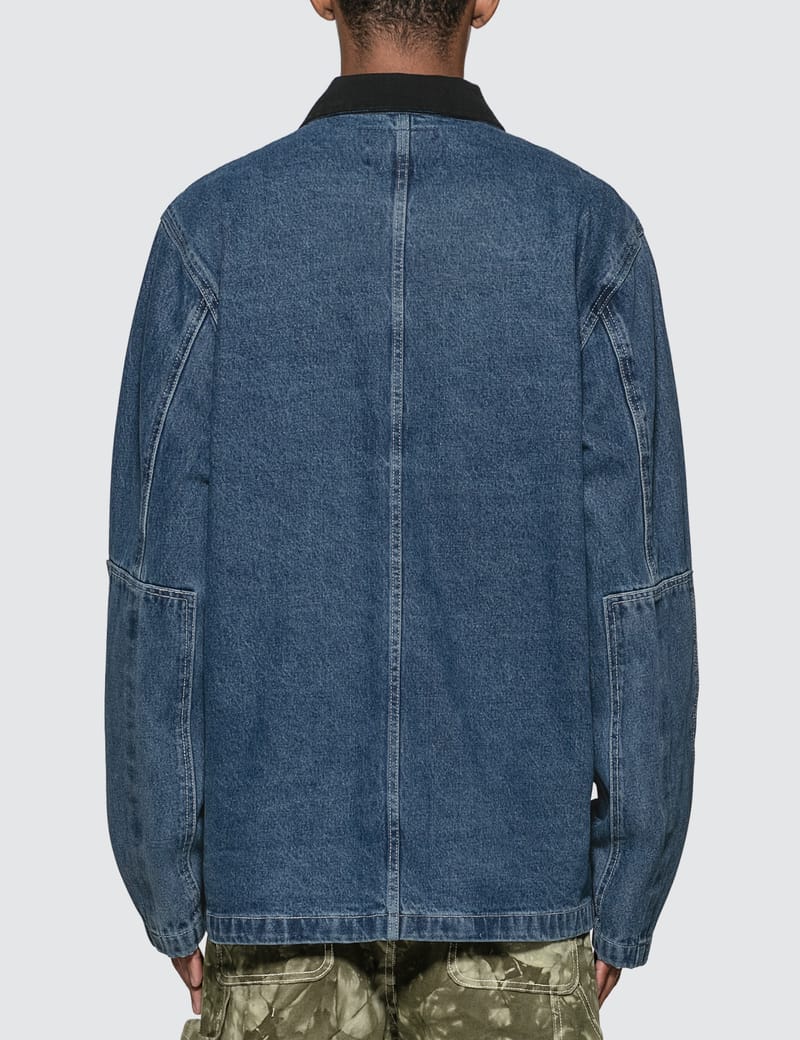 最高品質の supreme denim chore coat！thames stussy