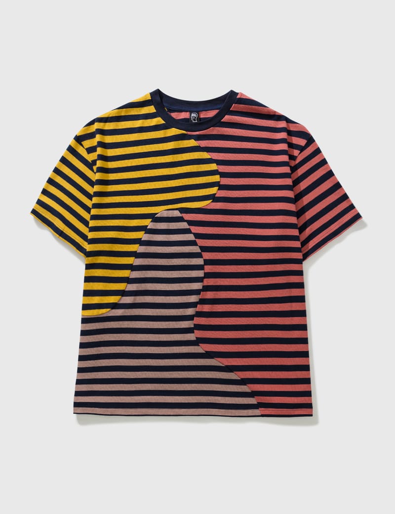 Brain Dead - Organic Paneled Stripe T-Shirt | HBX - Globally
