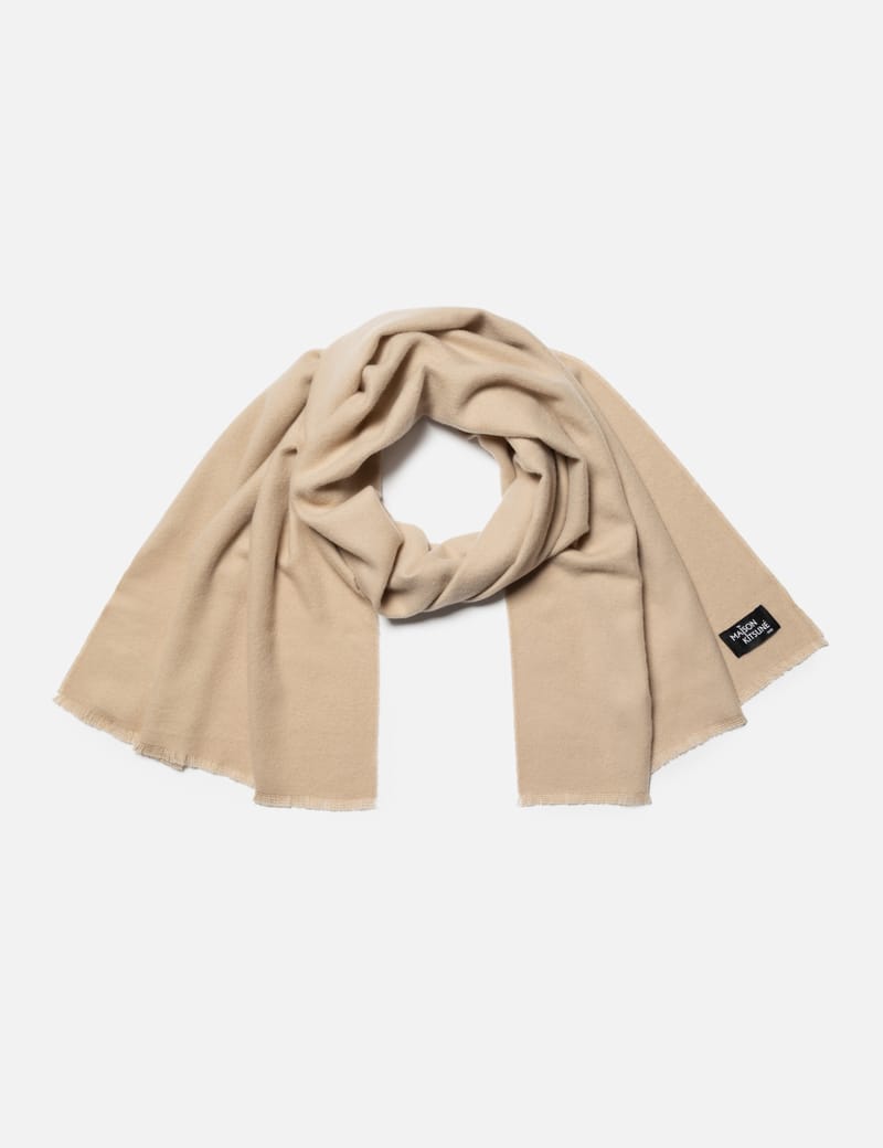 Maison Kitsuné - Bold Fox Head Double Face Scarf | HBX