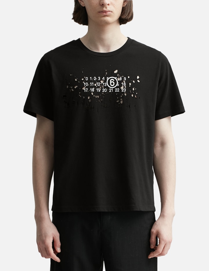 MM6 Maison Margiela - Number logo T-shirt | HBX - Globally Curated ...