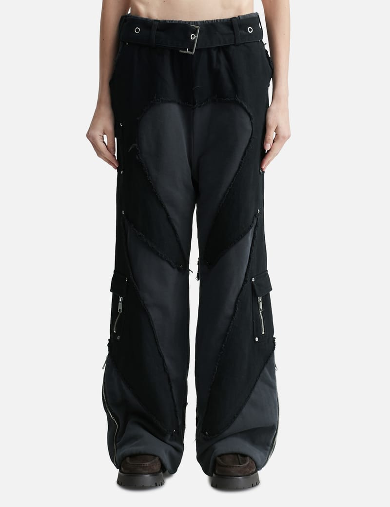 FINE CHAOS Waxed White Cargo Trousers - オーガニックコットン製
