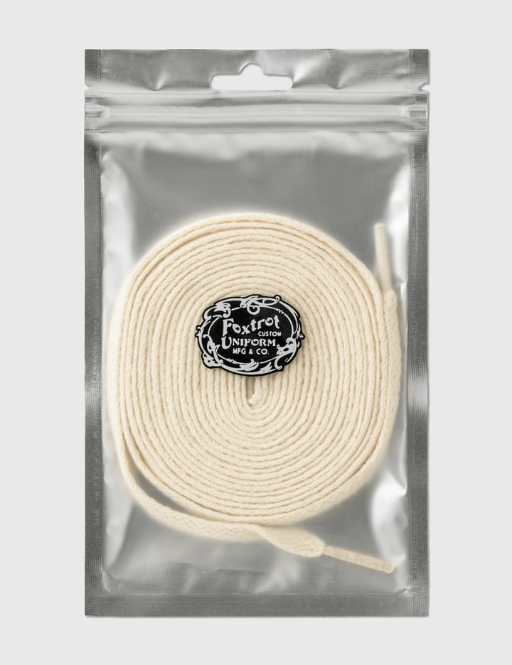 Foxtrot Uniform Solid Cream Shoelaces HBX Globally Curated