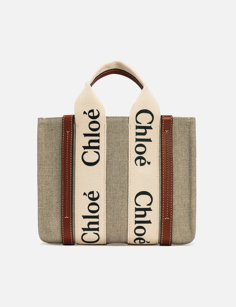 Chloé Small Woody Tote Bag In Linen | Chloé US
