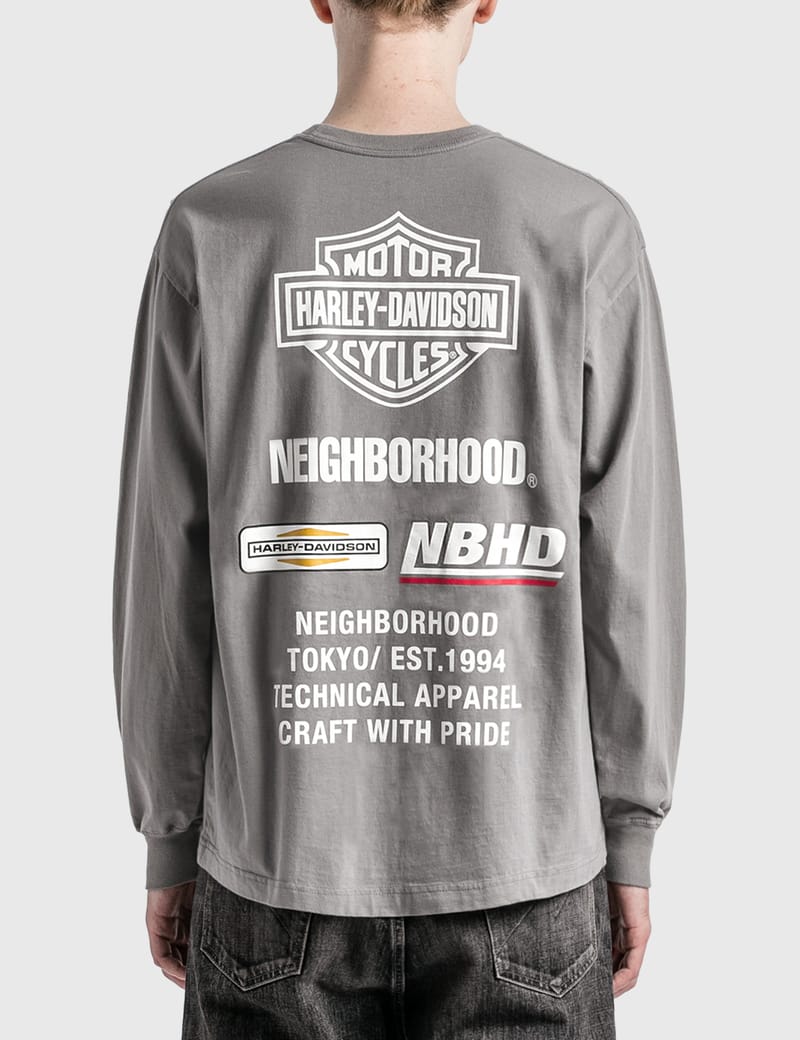 NEIGHBORHOOD - H-D Crewneck Long Sleeve T-shirt | HBX - Globally