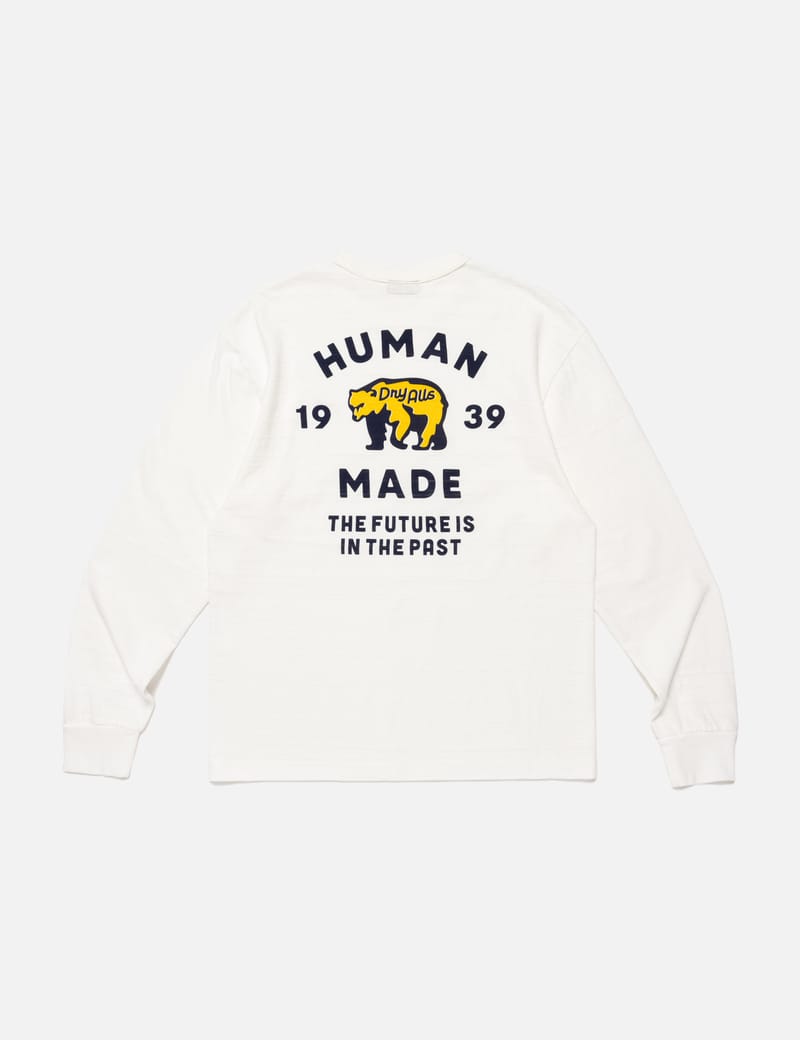 Human Made Graphic Long Sleeve T-shirt - White slub cotton