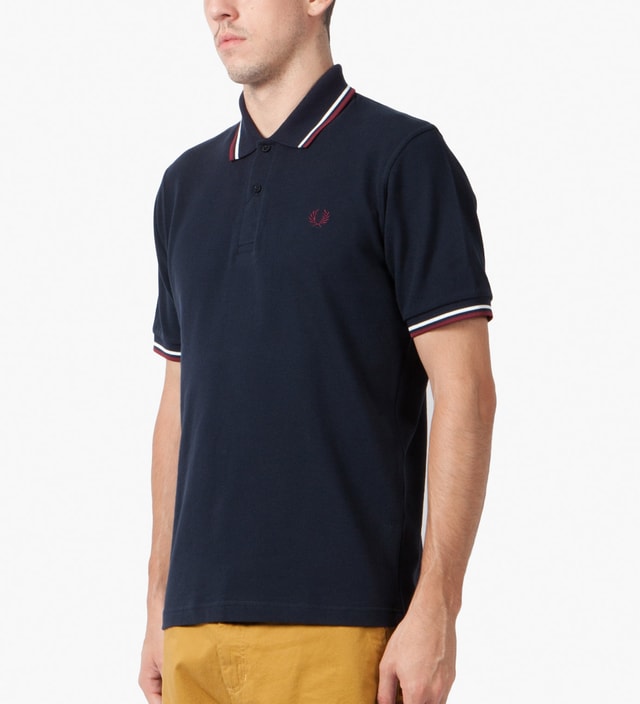 Fred Perry - Navy/Snow White/Maroon M12 Original Twin Tipped Fred Perry ...