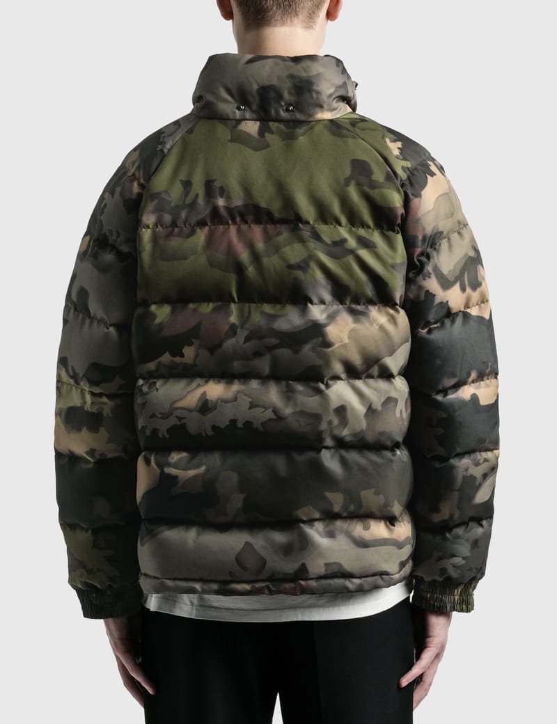 Maison Kitsuné - Velvet Fox Head Patch Short Down Jacket | HBX ...