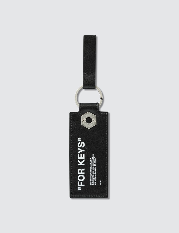 Off-White™ - Quote Keychain | HBX - Globally Curated Fashion and ...