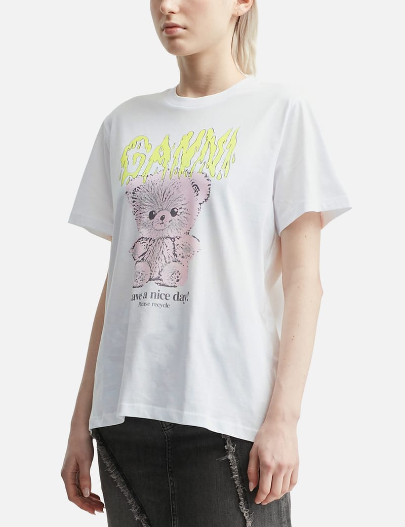 Ganni - Basic Jersey TEDDY Relaxed T-shirt | HBX - Globally
