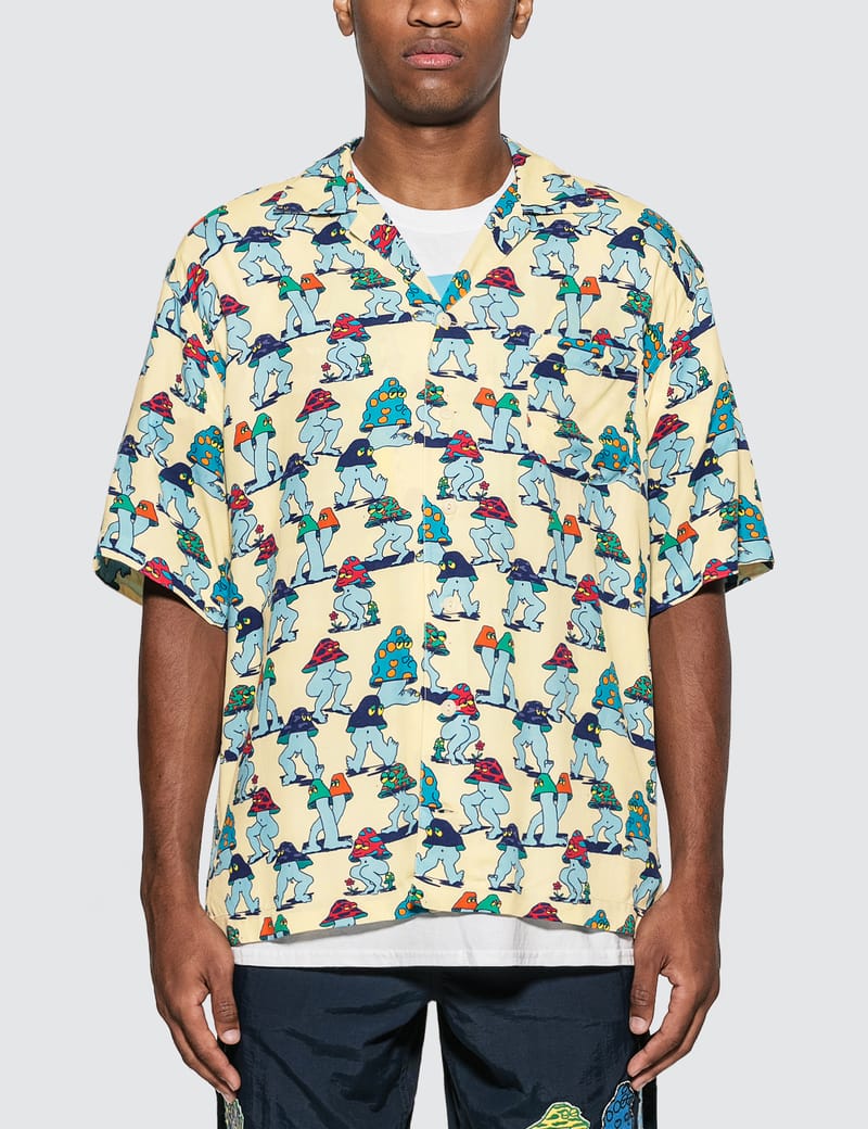BRAIN DEAD MUSHROOM HAWAIIAN SHIRT BRAIN DEAD MUSHROOM HAWAIIAN SHIRT