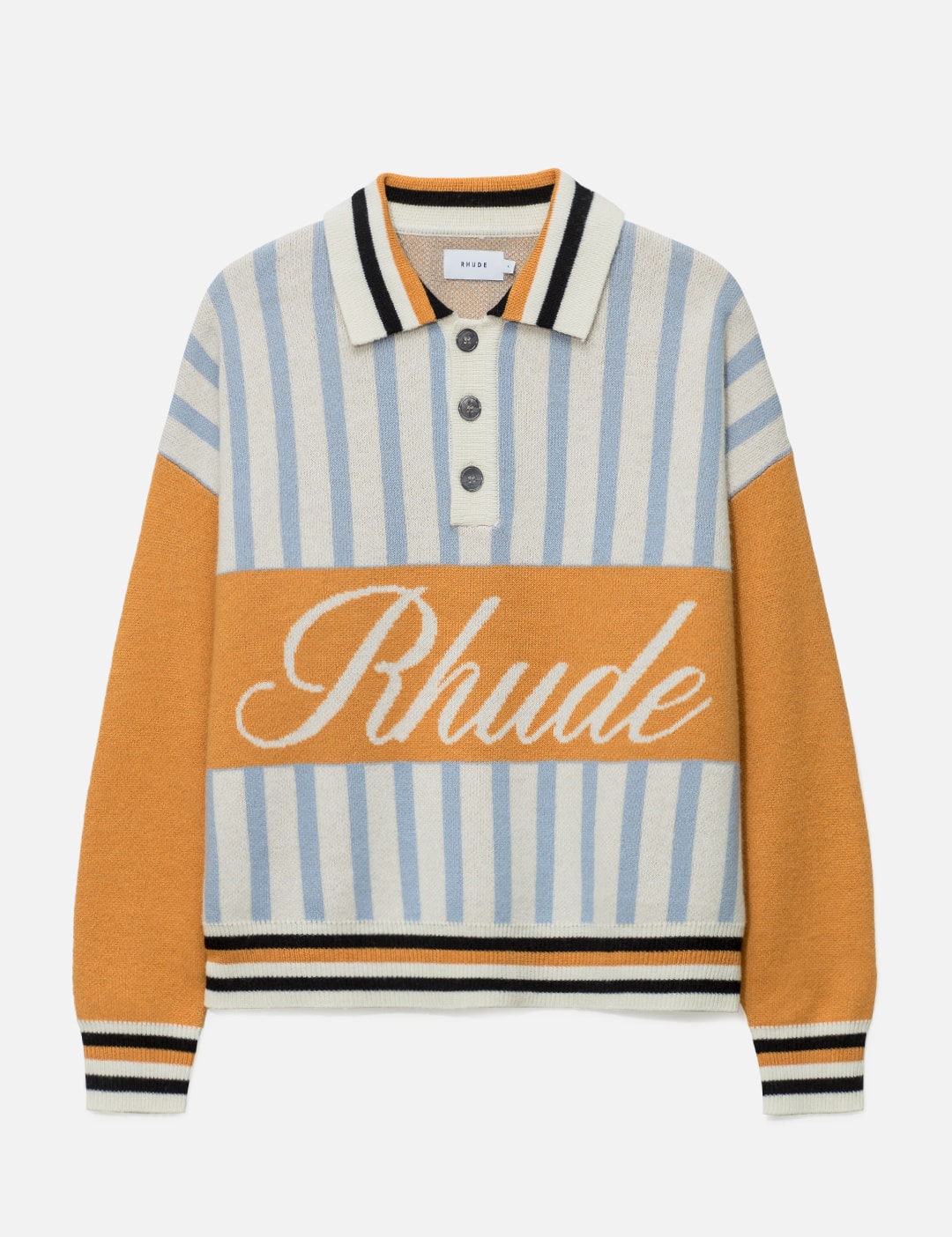 Rhude - AMBER KNIT RUGBY | HBX - Globally Curated Fashion and Lifestyle ...