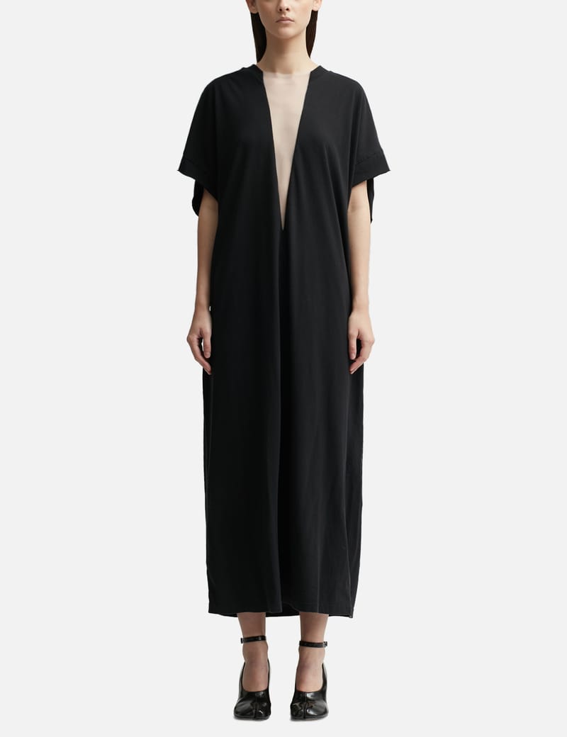 【関税＆送料込み】Mm6 Maison Margiela V-Neck Long Dress MM6 Maison Margiela V-neck Maxi Dress | Black | FARFETCH JO